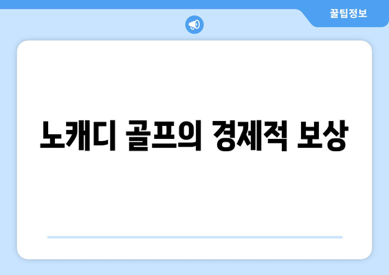 노캐디 골프의 경제적 보상