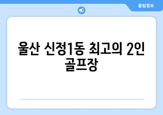 울산 신정1동 최고의 2인 골프장