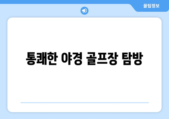 통쾌한 야경 골프장 탐방