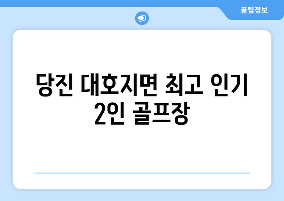 당진 대호지면 최고 인기 2인 골프장