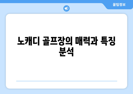 노캐디 골프장의 매력과 특징 분석