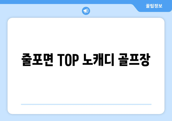 줄포면 TOP 노캐디 골프장