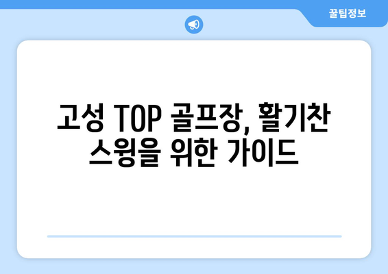 고성 TOP 골프장, 활기찬 스윙을 위한 가이드