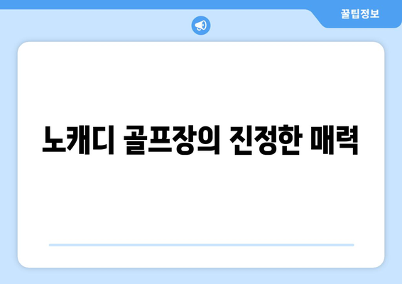 노캐디 골프장의 진정한 매력