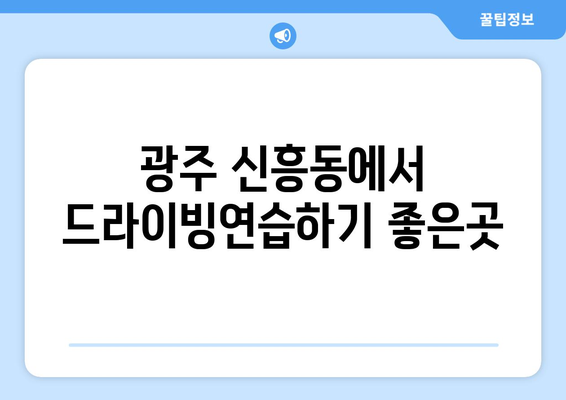 광주 신흥동에서 드라이빙연습하기 좋은곳