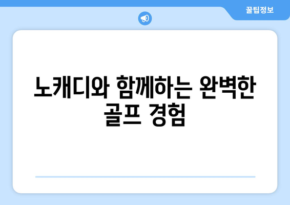 노캐디와 함께하는 완벽한 골프 경험