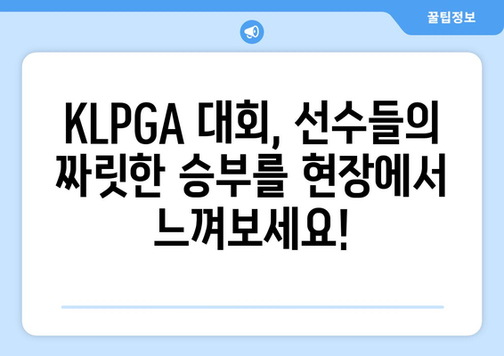 KLPGA SK Networks 투어, 전문가와 함께 즐기세요! |  골프, 대회, 선수, 정보