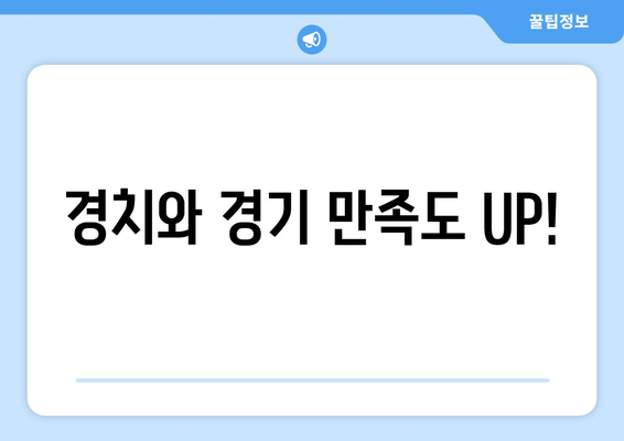 경치와 경기 만족도 UP!