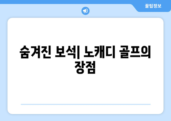 숨겨진 보석| 노캐디 골프의 장점