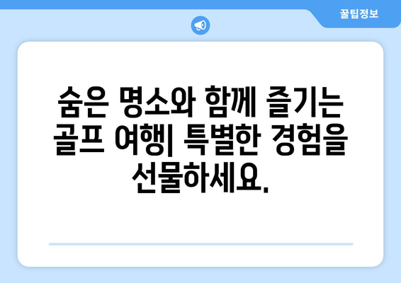 주변 지역의 숨겨진 골프 보석 발견| 다음 메인 골프 특집 탐구 | 골프 코스 추천, 숨은 명소, 골프 여행 팁