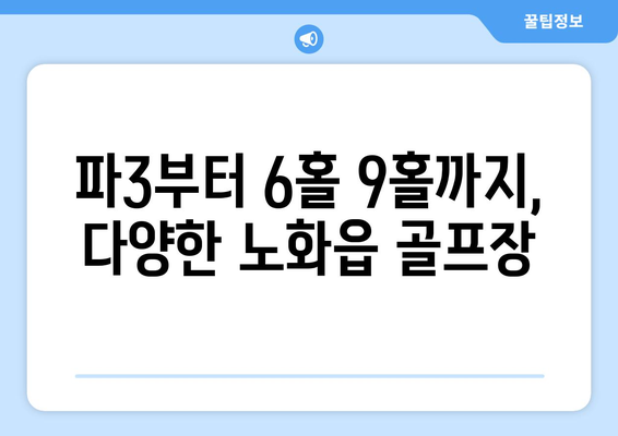 파3부터 6홀 9홀까지, 다양한 노화읍 골프장