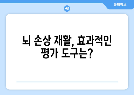 뇌 손상 재활 효과 측정| 서비스 효과성 평가 방법론 가이드 | 재활, 뇌 손상, 평가, 측정, 방법론