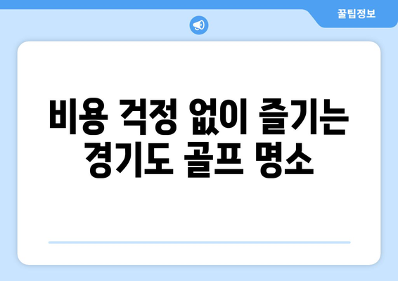 비용 걱정 없이 즐기는 경기도 골프 명소