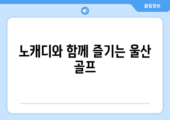 노캐디와 함께 즐기는 울산 골프