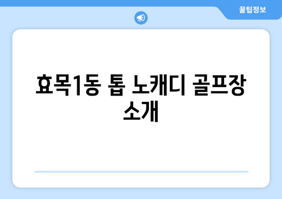 효목1동 톱 노캐디 골프장 소개