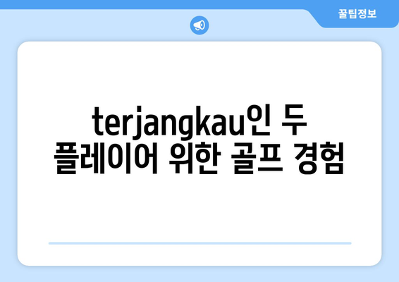 terjangkau인 두 플레이어 위한 골프 경험