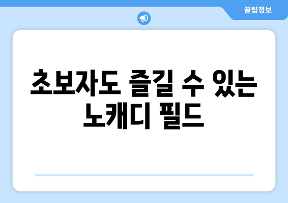 초보자도 즐길 수 있는 노캐디 필드