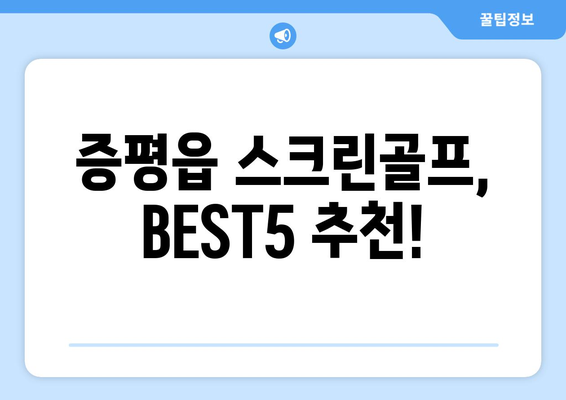 증평읍 스크린골프, BEST5 추천!