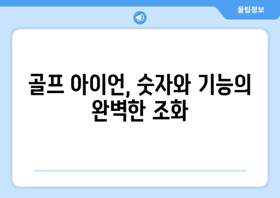 골프 아이언의 비밀 풀기| 필수적인 기초 지식 | 골퍼를 위한 완벽 가이드