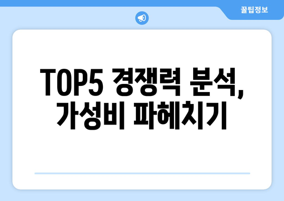 TOP5 경쟁력 분석, 가성비 파헤치기