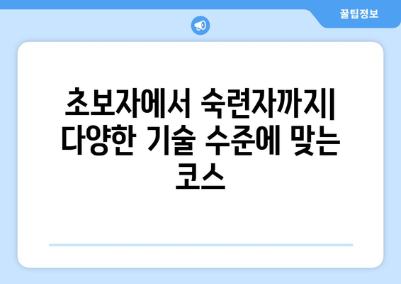 초보자에서 숙련자까지| 다양한 기술 수준에 맞는 코스