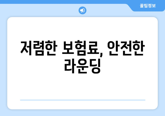 저렴한 보험료, 안전한 라운딩