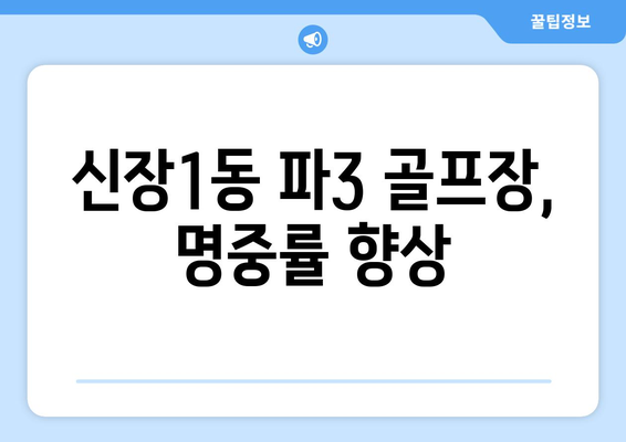 신장1동 파3 골프장, 명중률 향상