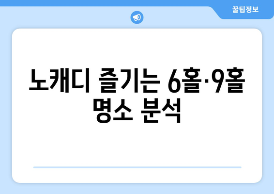 노캐디 즐기는 6홀·9홀 명소 분석