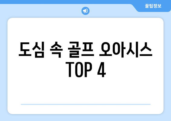 도심 속 골프 오아시스 TOP 4