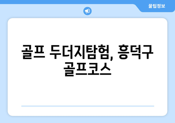 골프 두더지탐험, 흥덕구 골프코스