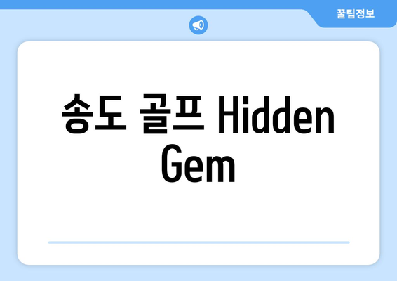 송도 골프 Hidden Gem