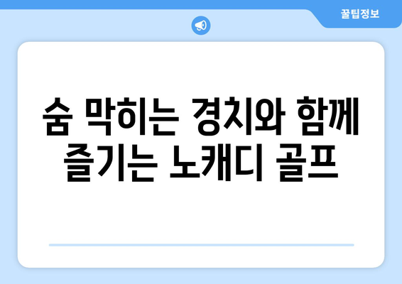 숨 막히는 경치와 함께 즐기는 노캐디 골프