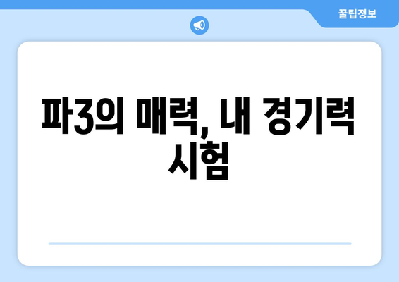 파3의 매력, 내 경기력 시험