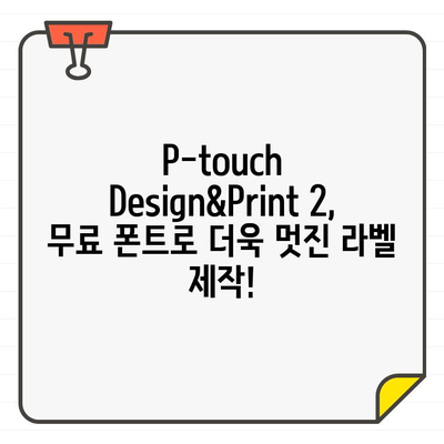 P-touch Design&Print 2 무료 폰트 추가하기| 쉽고 빠른 방법 | 폰트 설치, 디자인, 프린터