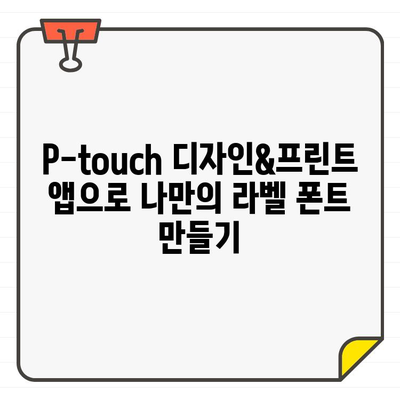 P-touch Design&Print 2 앱에 폰트 추가하는 방법| 나만의 라벨 디자인 완성하기 | 폰트 추가, 라벨 디자인, P-touch 앱