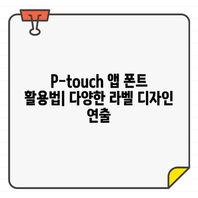 P-touch Design&Print 2 앱에 폰트 추가하는 방법| 나만의 라벨 디자인 완성하기 | 폰트 추가, 라벨 디자인, P-touch 앱