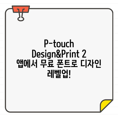 P-touch Design&Print 2 앱 무료 폰트 추가| 더욱 다채로운 디자인 완성하기 | 폰트 추가, 디자인 팁, 무료 폰트