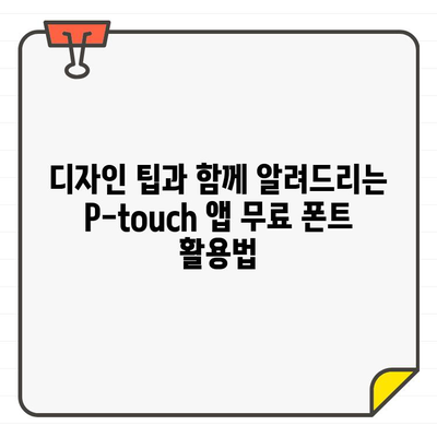 P-touch Design&Print 2 앱 무료 폰트 추가| 더욱 다채로운 디자인 완성하기 | 폰트 추가, 디자인 팁, 무료 폰트