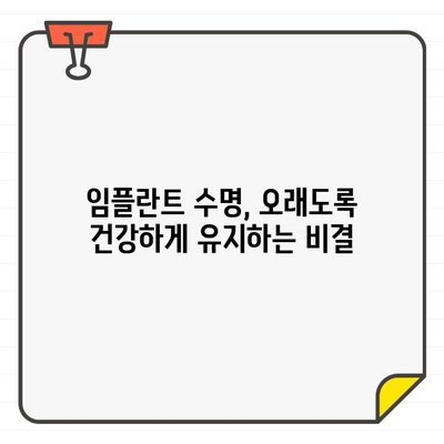 임플란트 수명 연장, 나에게 맞는 구강 관리법은? | 임플란트 관리, 구강 위생, 수명 유지