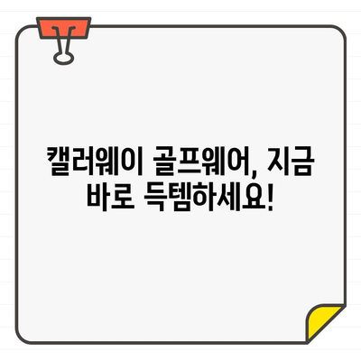 캘러웨이 골프웨어 최대 40% 할인! 미국 공홈 직구 꿀팁 | 남성, 캘러웨이, 골프웨어, 미국 직구, 할인