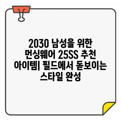 20대, 30대 남성을 위한 먼싱웨어 25SS 골프웨어 추천 가이드 | 스타일, 기능, 착용 후기