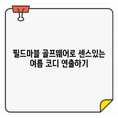 필드마블 여성 골프웨어로 완성하는 여름 필드룩 스타일링 | 골프 패션, 여름 코디, 필드마블 옷