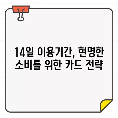 롯데카드 결제일별 이용기간 14일 설정의 장점| 똑똑한 카드 사용법 | 롯데카드, 결제일, 이용기간, 카드 사용 팁