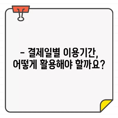 우리카드 결제일별 이용기간 추천| 알아두면 더 현명한 소비 | 카드 결제, 할부, 마감일, 이용 기간, 소비 팁