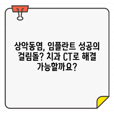 임플란트 후 상악동염, 치과 CT로 해결 가능할까요? | 상악동염, 임플란트, 치과 CT, 진단, 치료