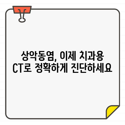 치과용 CT 활용, 상악동염 진단과 치료의 새로운 지평 | 상악동염, 치과, CT, 진단, 치료, 최신 기술