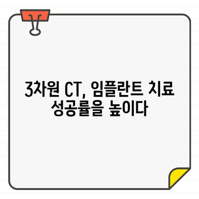 3차원 CT 기반 정확한 식립 범위 파악| 성공적인 임플란트 치료의 시작 | 임플란트, 3차원 CT, 식립 계획, 치료 성공률