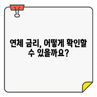 소액생계비대출 신청 후 연체, 금리는 얼마일까요? | 연체 금리 확인 방법, 대출 상환 팁