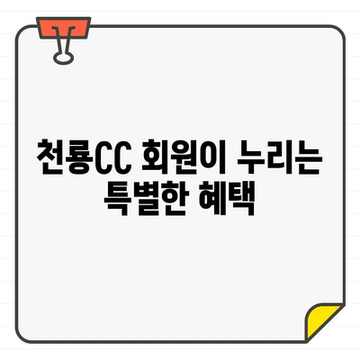 충북 천룡CC 회원권, 우수성과 가입 방법 총정리 | 천룡CC, 골프 회원권, 가입 절차, 혜택