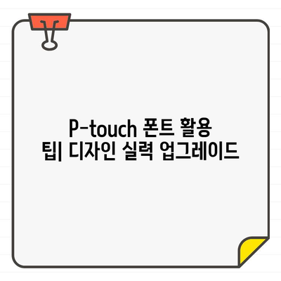 P-touch Design&Print 2 앱에서 무료 폰트 추가하는 방법| 간편하게 나만의 디자인 완성하기 | P-touch, 폰트 추가, 디자인 팁, 무료 폰트